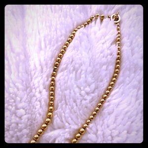 Ralph Lauren Gold Tone Toggle Bead Necklace